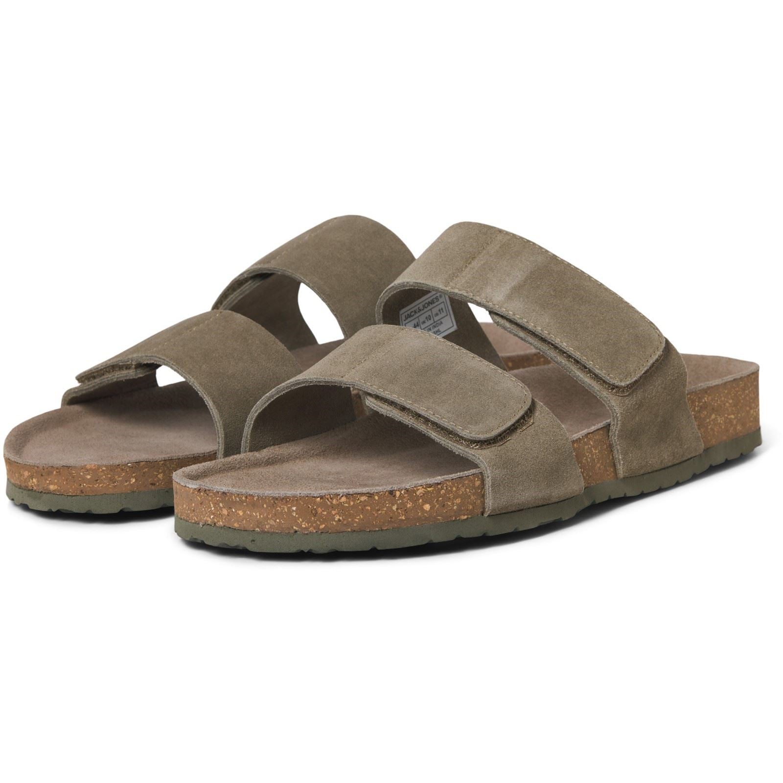 Jack & Jones Malta Sandales Martini Olive Pour Hommes Suede
