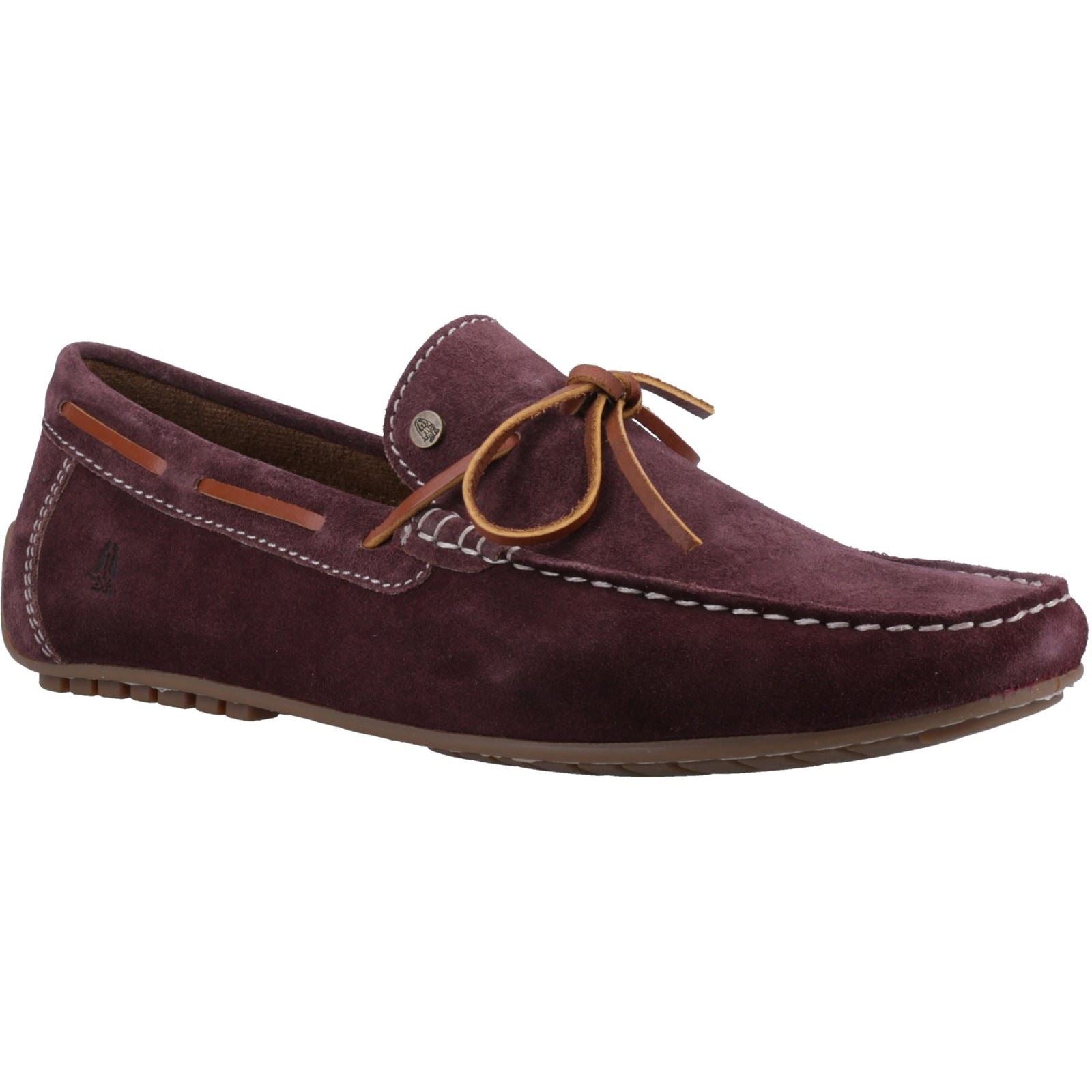 Hush Puppies Reuben Chaussures Bateau Pour Hommes En Daim Bordeaux