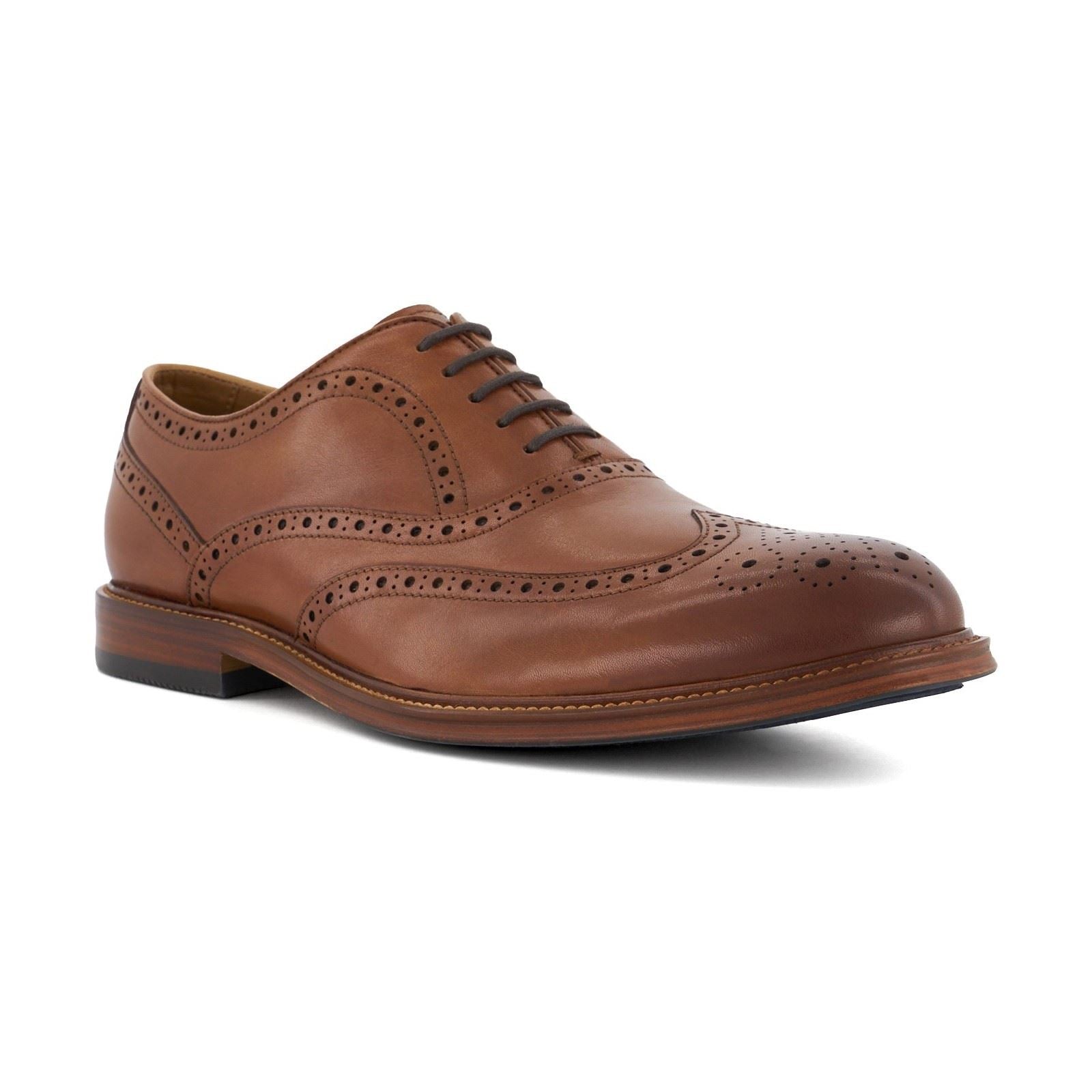 Dune Solihull Chaussures En Cuir Pour Hommes Brogues Tan