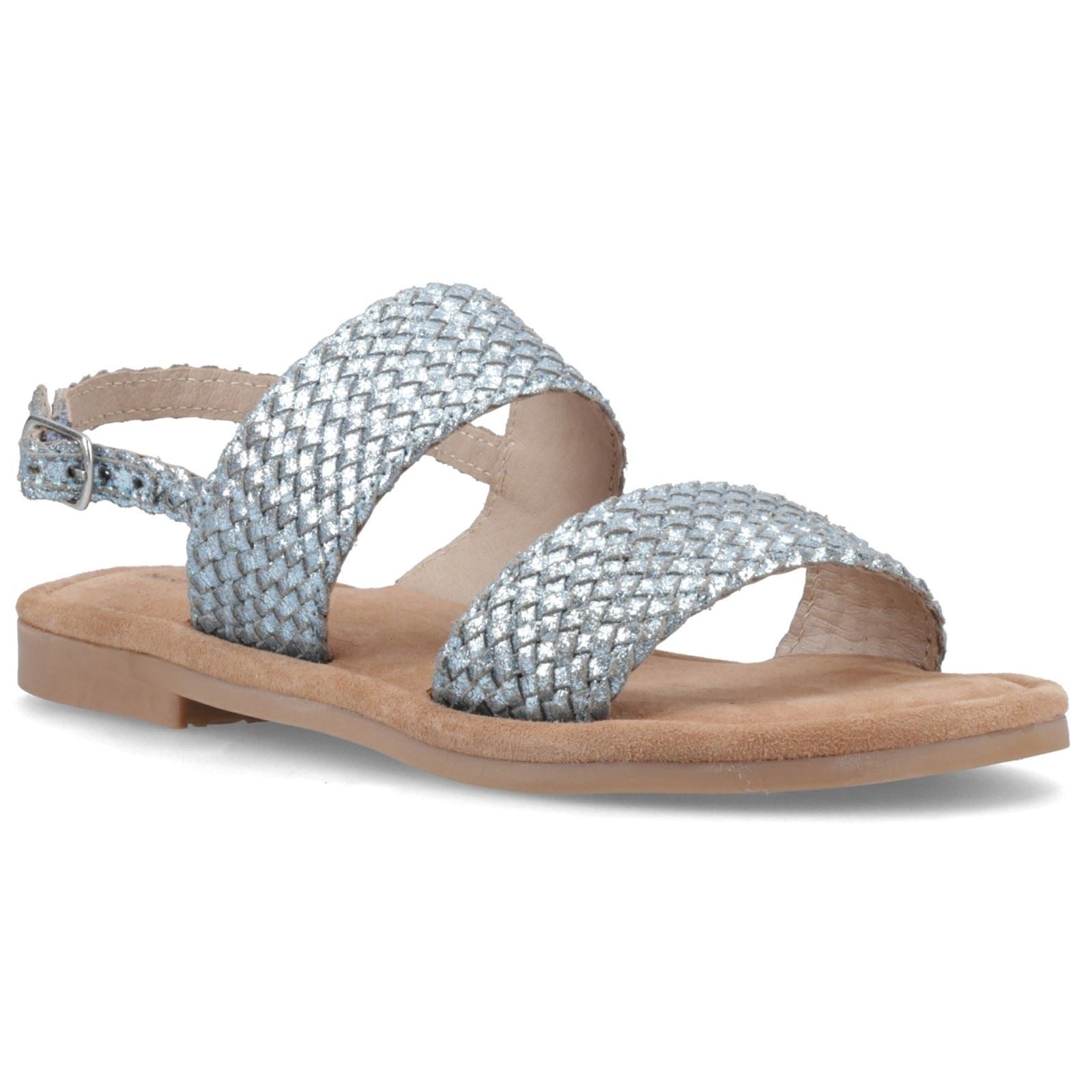 Hush Puppies Helene Sandales En Cuir Bleues Pour Femmes