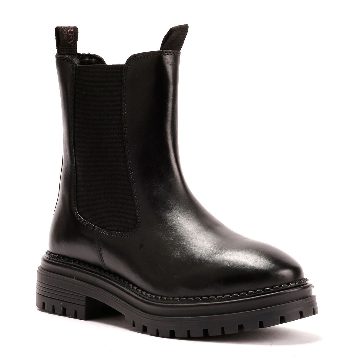 Osprey London The Hampton Chelsea Bottes Noires En Cuir Pour Femmes