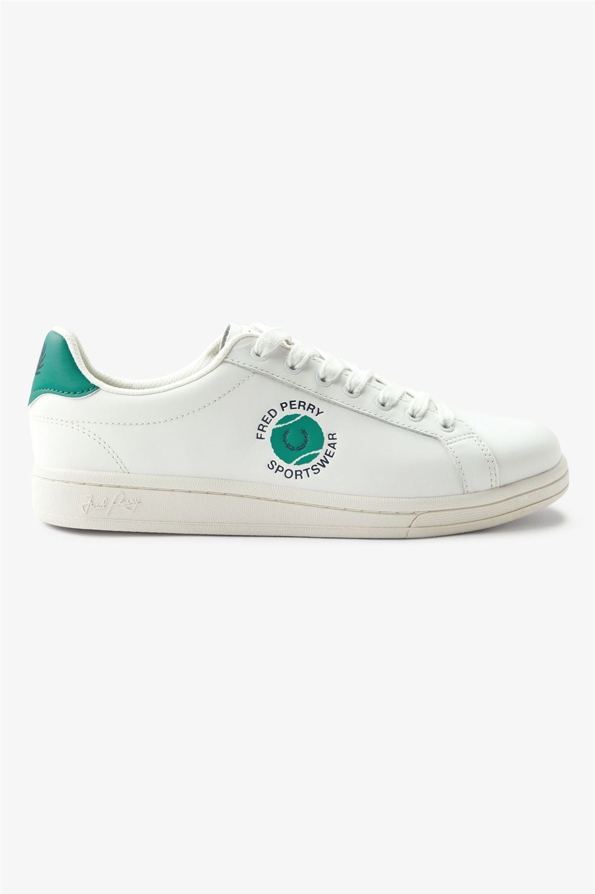 Fred Perry Tennis Cupsole Baskets Blanches En Cuir Pour Hommes