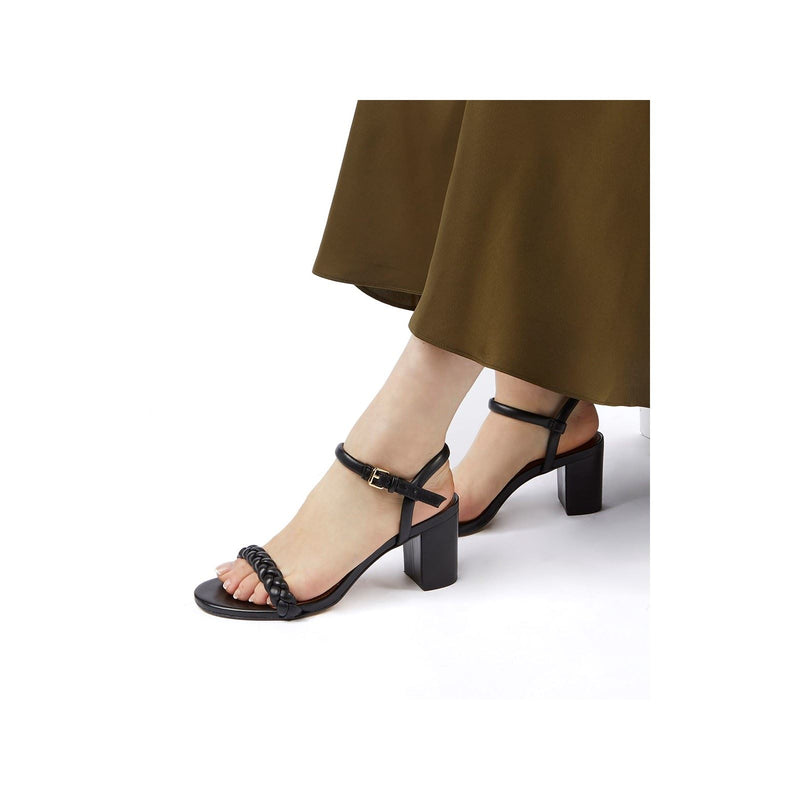 Dune Jaslyn Talons Hauts Noirs Pour Femmes En Cuir