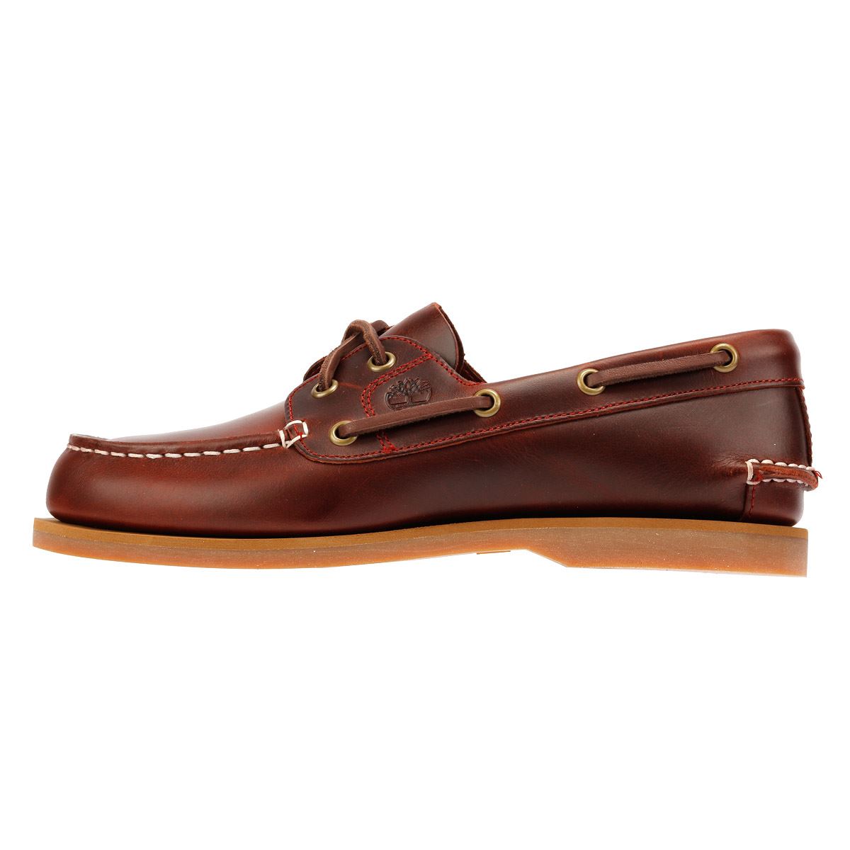 Timberland Classic 2 Eye Chaussures Rouges En Cuir Pour Femmes