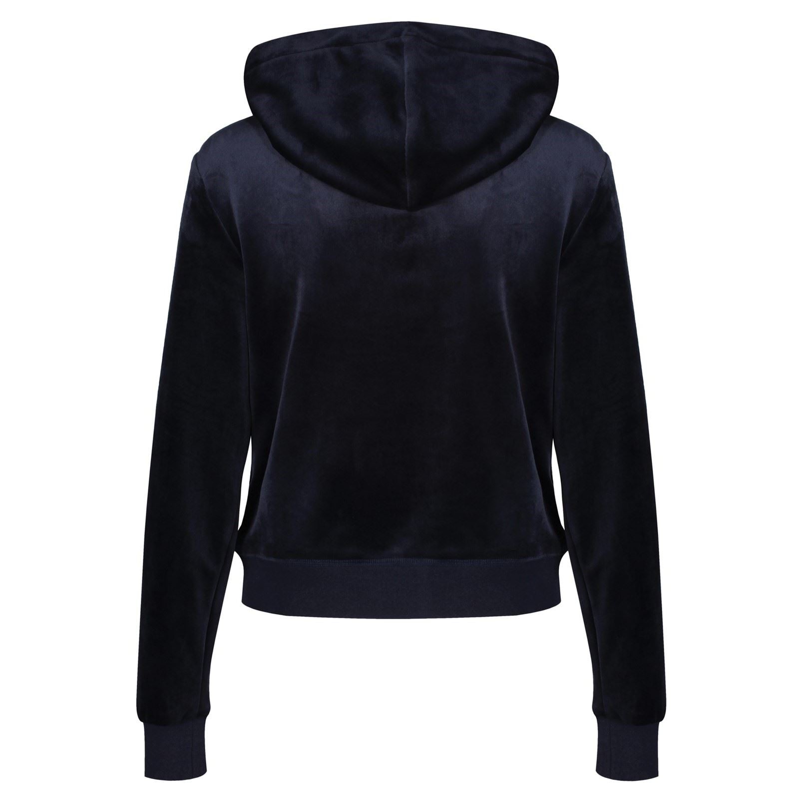 Juicy Couture Robertson Classic Jacket Sweat À Capuche Bleu En Polyester Pour Femmes