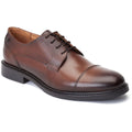 Base London Magnus Chaussures Oxford Brunes Brûlées En Cuir Pour Hommes
