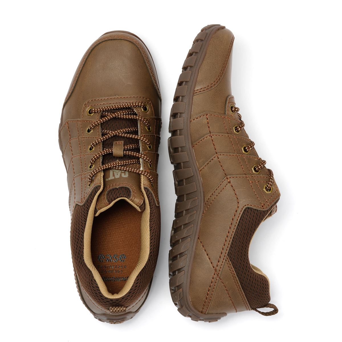 Caterpillar Instruct Chaussures À Lacets Beiges Pour Hommes Suede