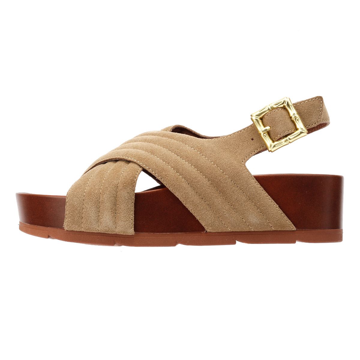 Desert Fleur Sparks Sandales Beige Pour Femme En Suède