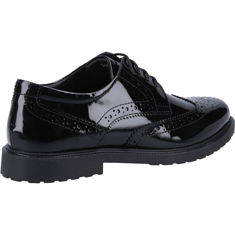 Hush Puppies Verity Chaussures Richelieu Noires Vernies Pour Femmes En Cuir