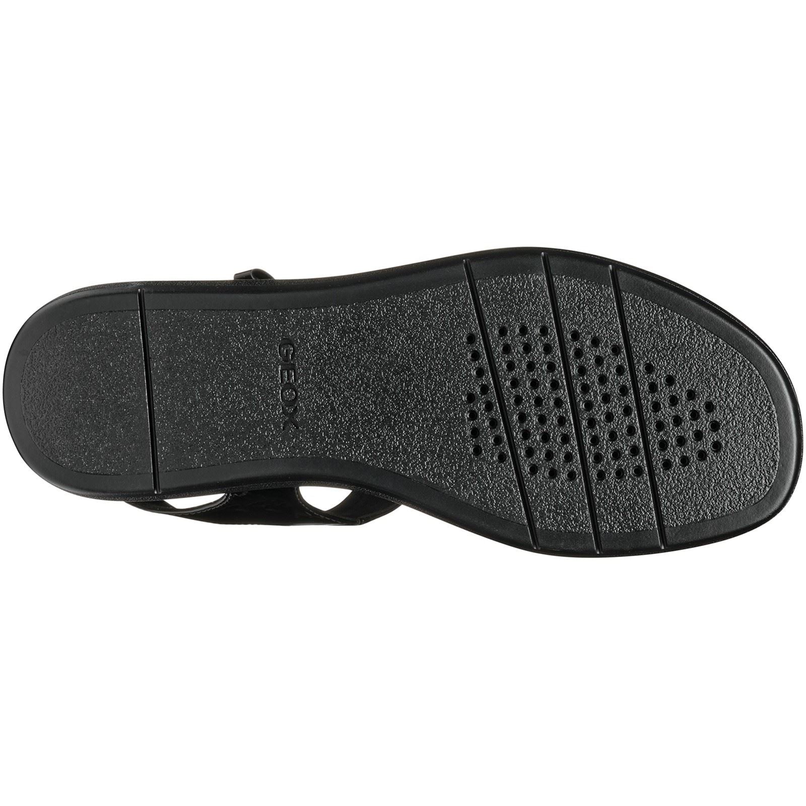 Geox D CAMALEI Sandales Noires En Polyuréthane Synthétique Pour Femmes