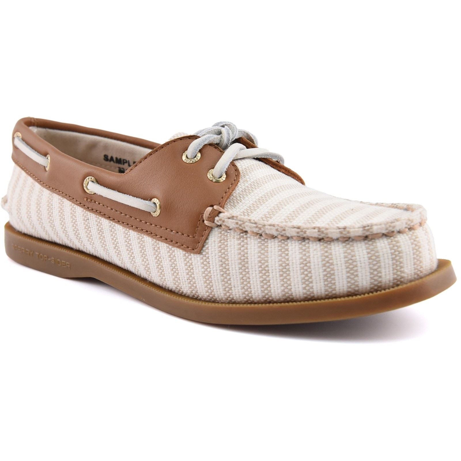 Sperry Authentic Original Bateaux En Textile Pour Femmes Blancs/Naturels