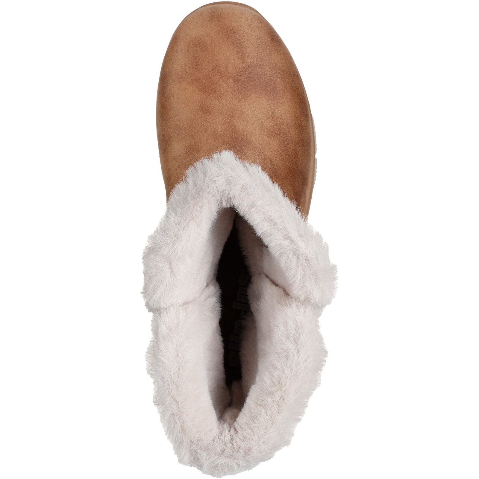 Skechers Easy Going Dreamers Move Chaussures De Cheville D'hiver Pour Femmes En Toile Couleur Châtaigne