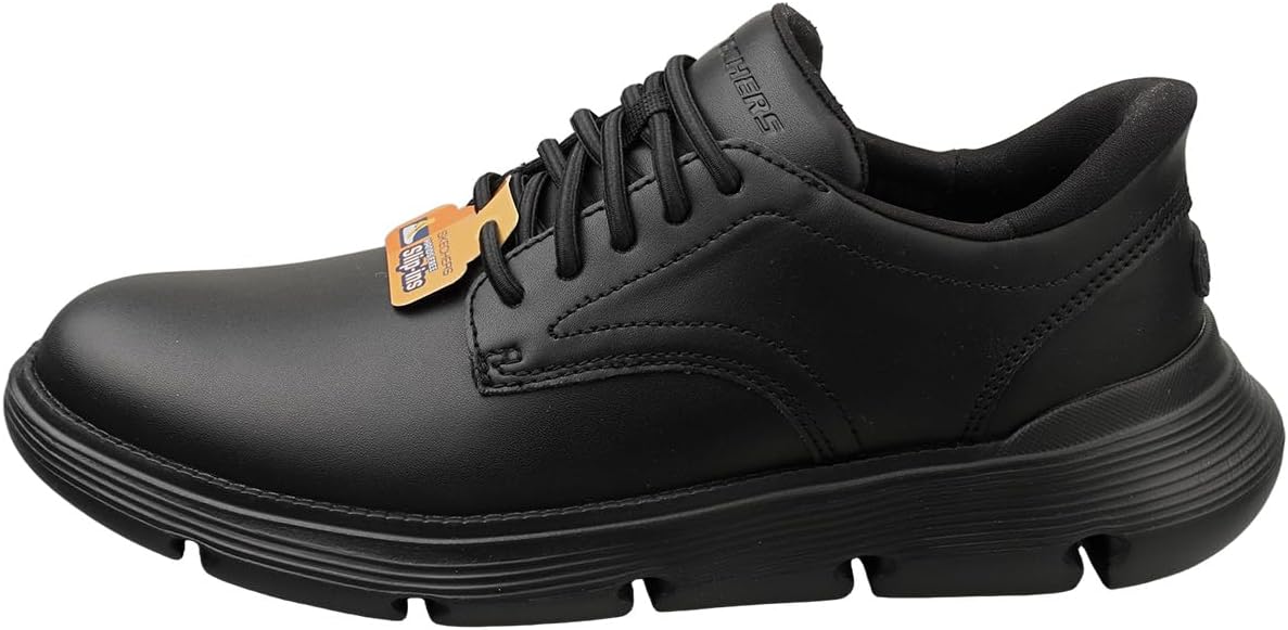 Skechers Garza Duran Baskets En Cuir Noir Pour Hommes