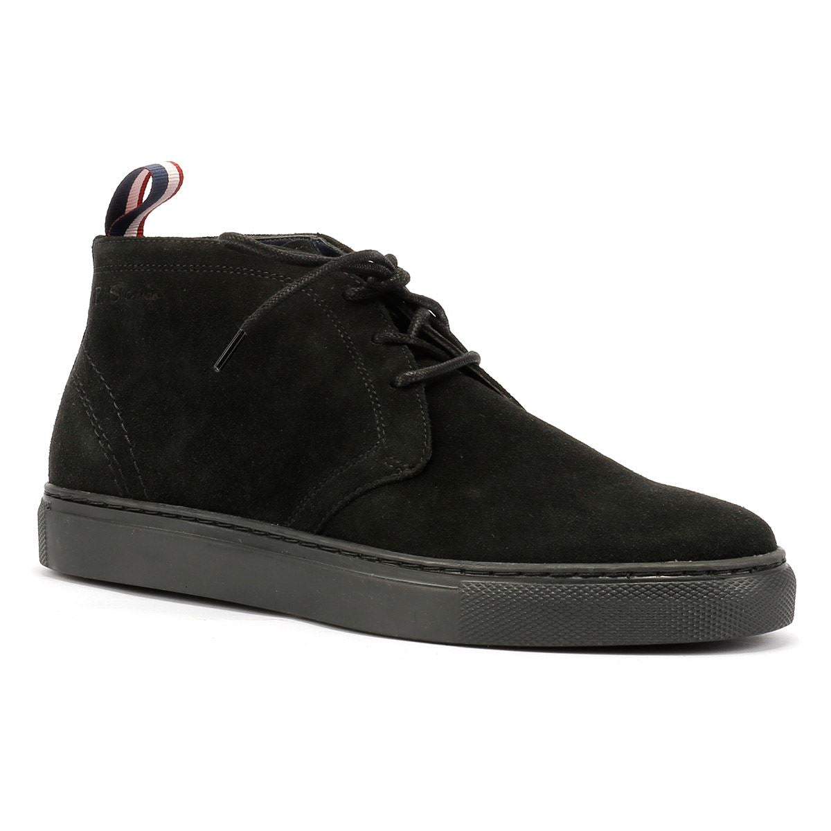 Ben Sherman Parka Bottes Noires En Daim Pour Hommes