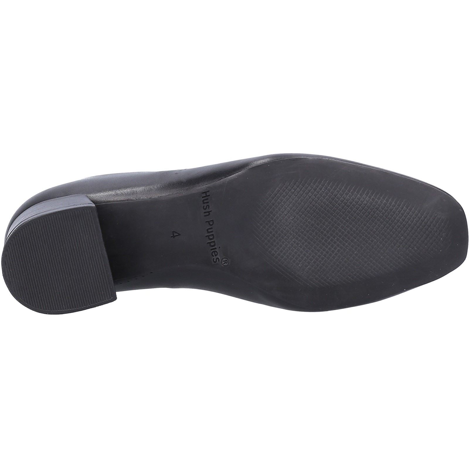 Hush Puppies Alina Court Shoe Talons Hauts Noirs Pour Femmes En Cuir