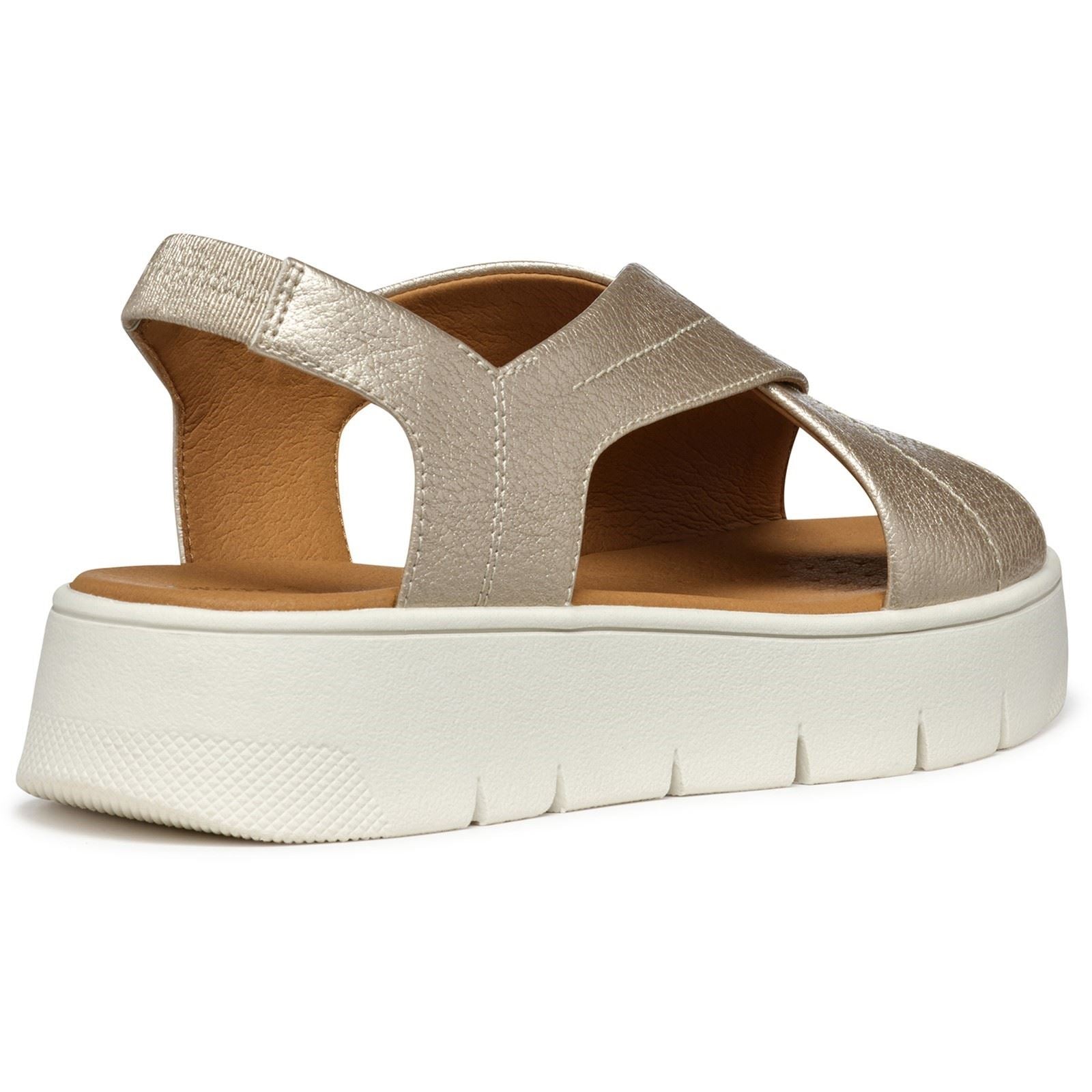 Geox D DANDRA 40 Sandales Légères En Polyuréthane Synthétique Pour Femme De Couleur Or Clair