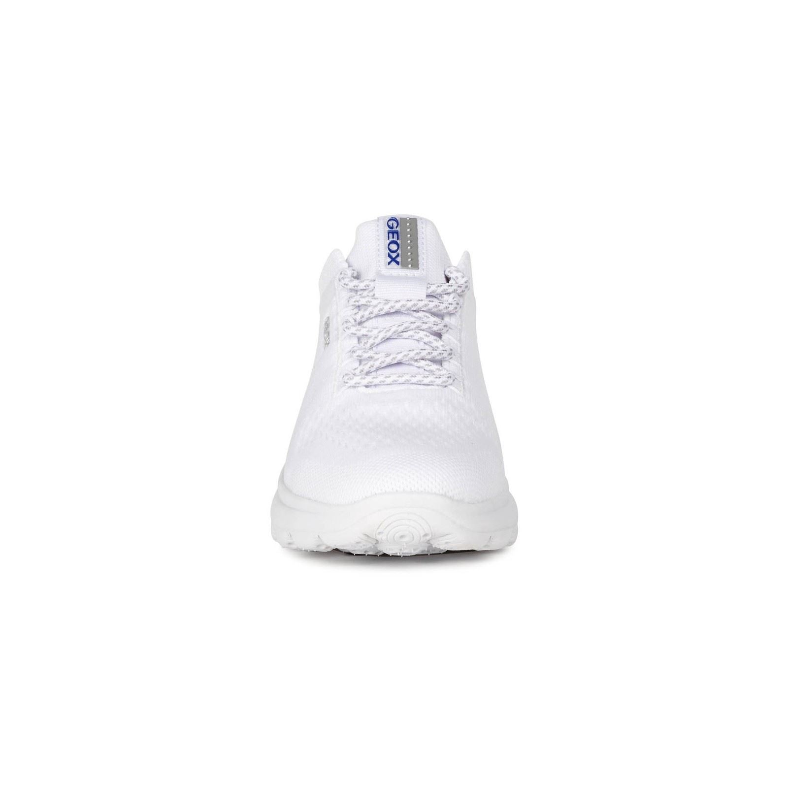 Geox D Spherica A Baskets Blanches En Cuir Pour Femmes