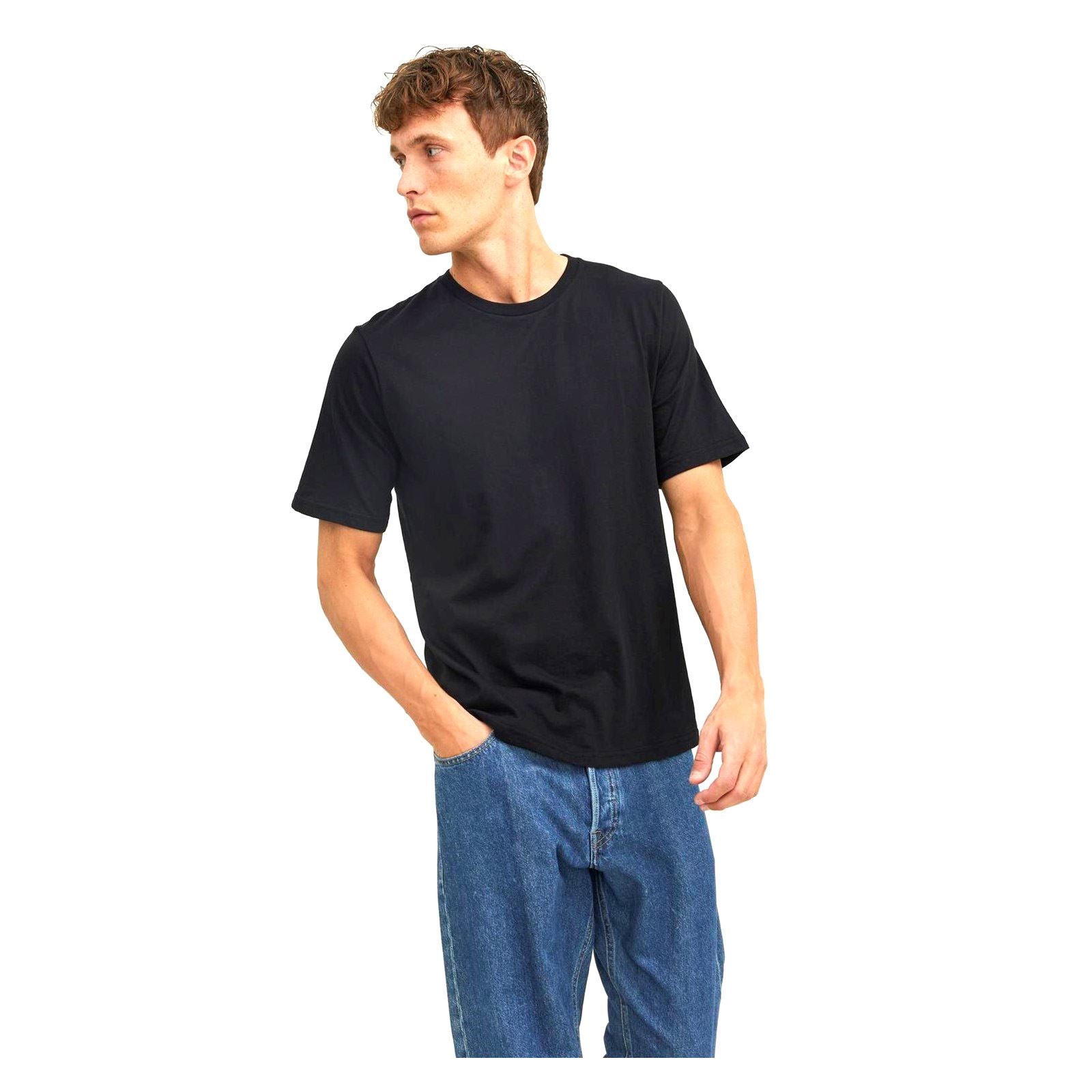 Jack & Jones Under Tee Lot de 3 T-Shirts À Manches Courtes Noirs En Coton Pour Hommes