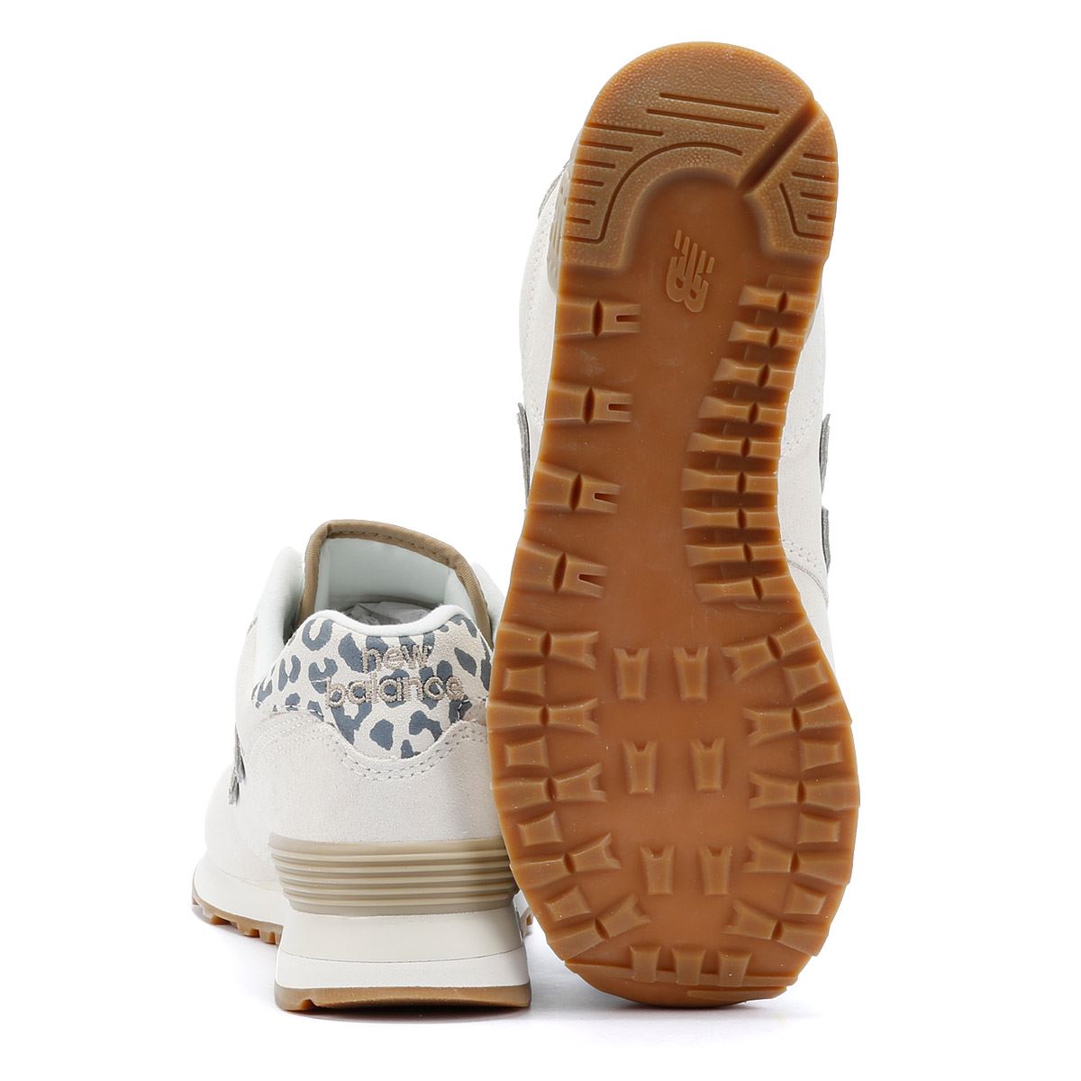 New Balance 574 Baskets pour femmes en daim sel de mer/léopard