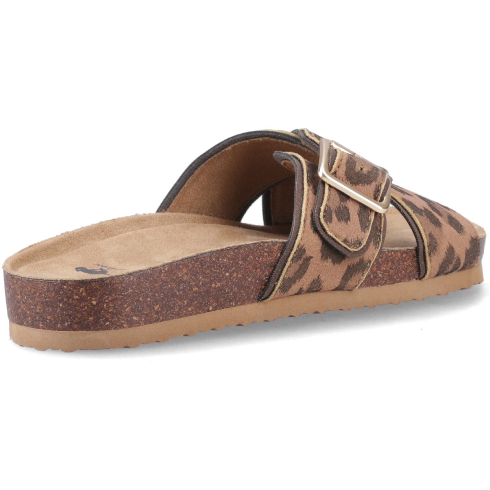 Rocket Dog Annie Tigg Leopard Sandales Tan En Textile Pour Femmes