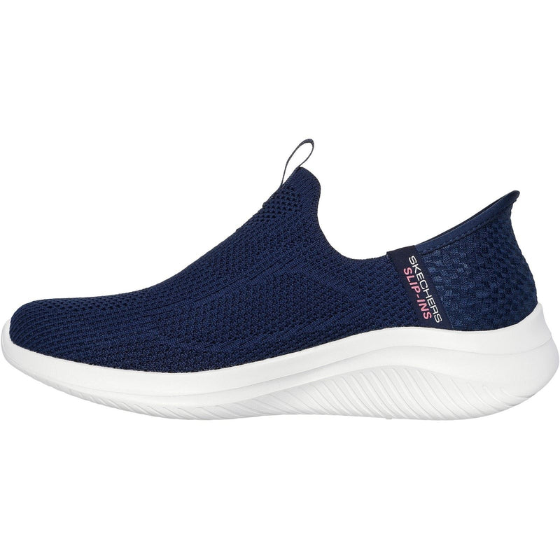 Skechers Ultra Flex 3.0 Easy Win Sneakers En Toile Pour Femmes De Couleur Marine