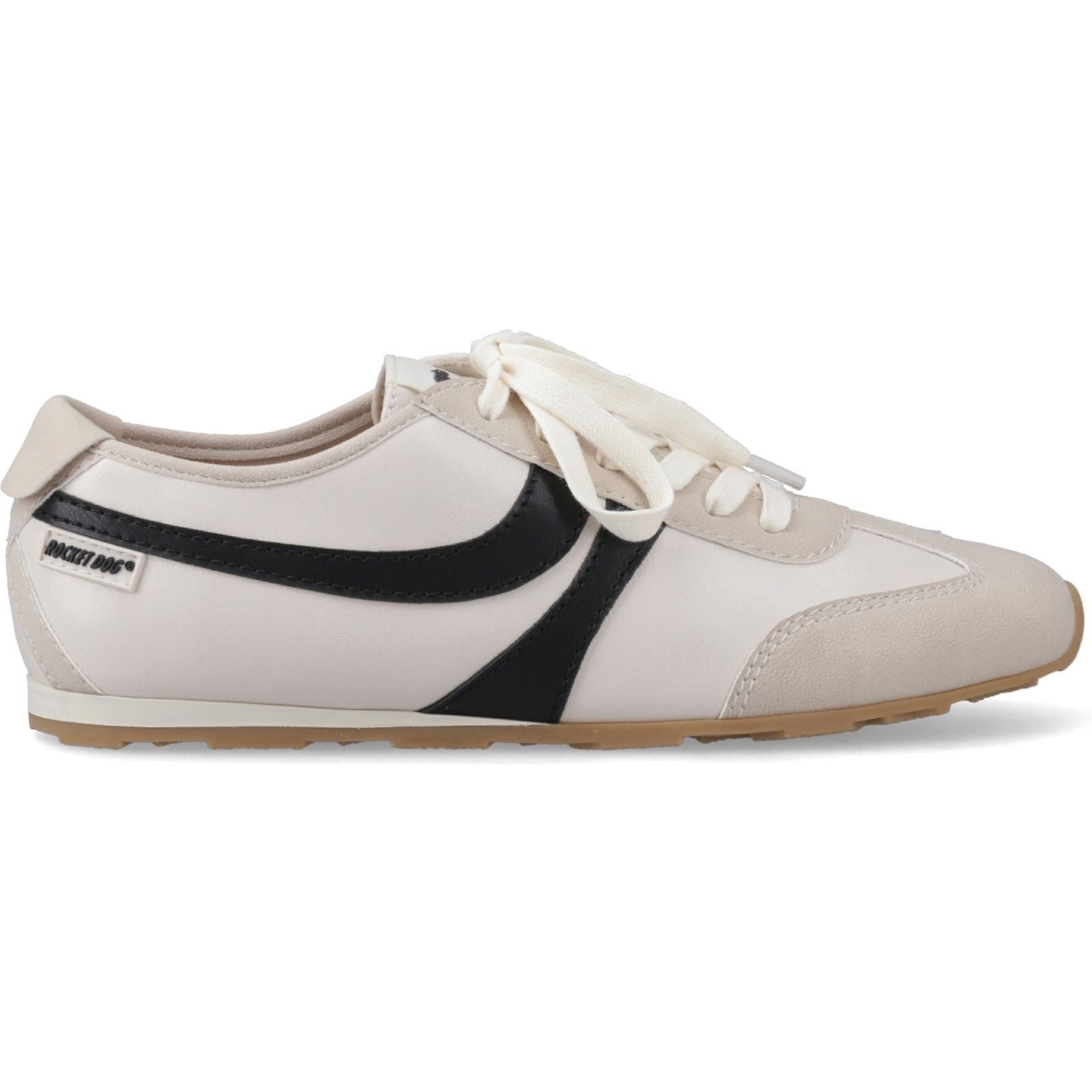 Rocket Dog Destin PU Combo Baskets Femme En Polyuréthane Blanc Cassé/Noir