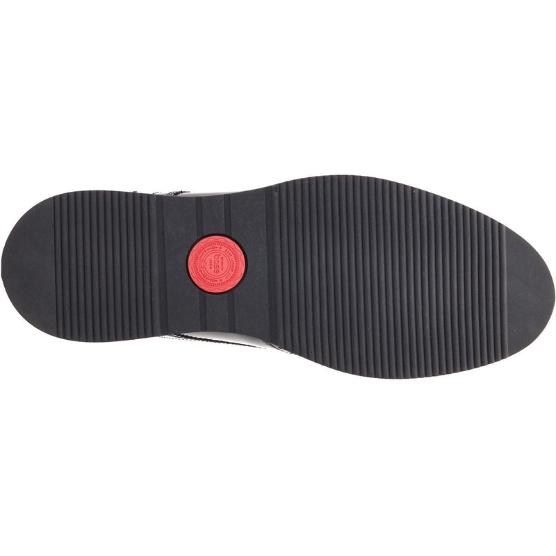 Base London Joe Chaussures Richelieu Pour Hommes En Cuir Noir