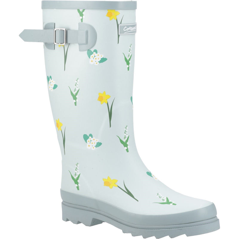 Cotswold Wildflower Tall Bottes En Caoutchouc Pour Femmes Couleur Menthe