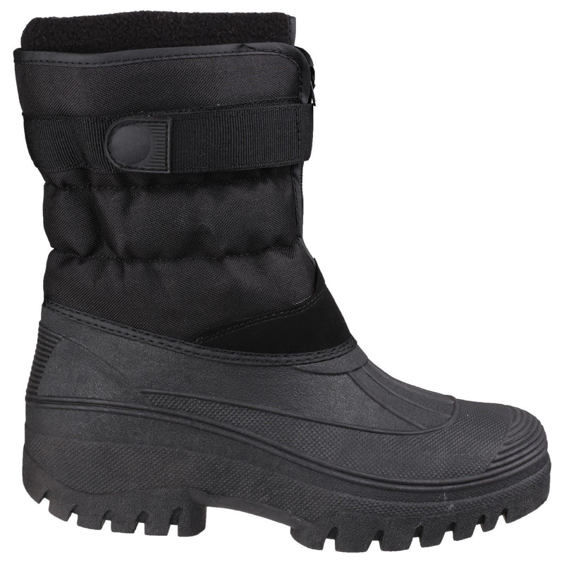 Cotswold Chase Bottes En Caoutchouc Noir En Tissu