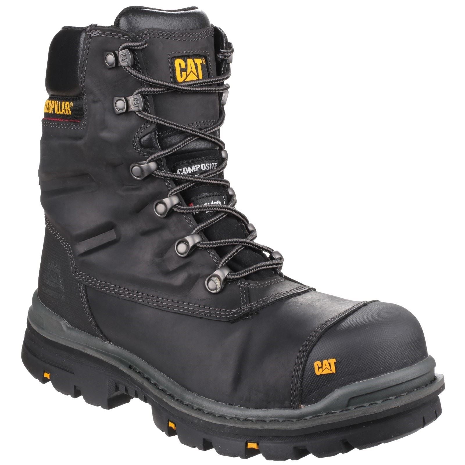 Caterpillar Bottes De Sécurité En Cuir Premier Noires