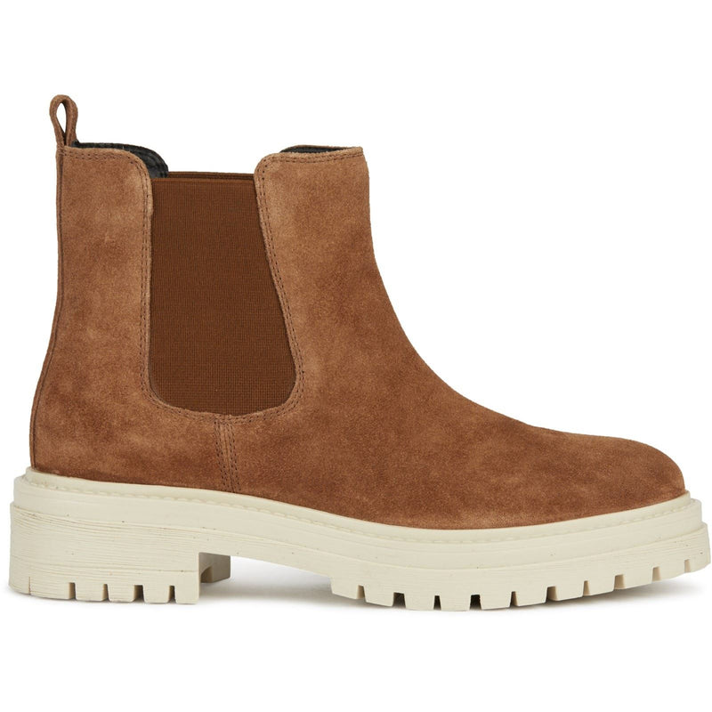 Geox D Iridea Bottes Marron En Cuir Pour Femmes