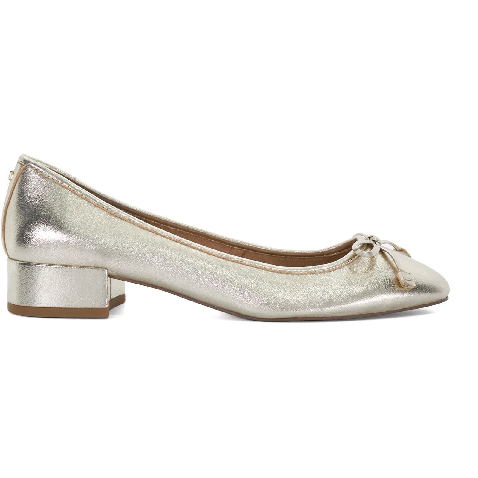 Dune Hollies Talons En Cuir Pour Femmes Dorés