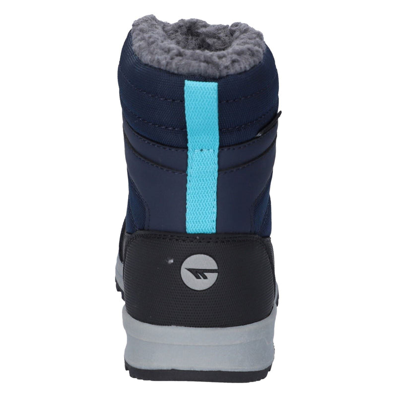 Hi-Tec Leo Nylon Bottes D'hiver Mi-mollet Unisexe Pour Enfants Bleu Nuit/noir/bleu Paon