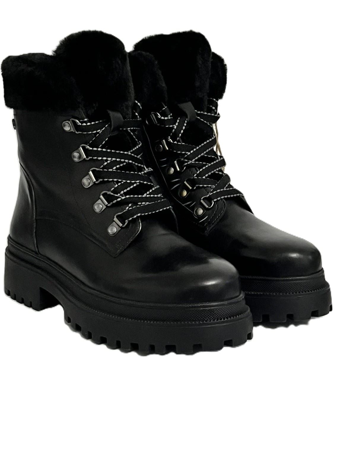 Osprey London The Budapest Bottes Noires En Cuir Pour Femmes