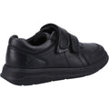 Hush Puppies Ryan SNR Chaussures Noires Pour Garçons En Cuir.