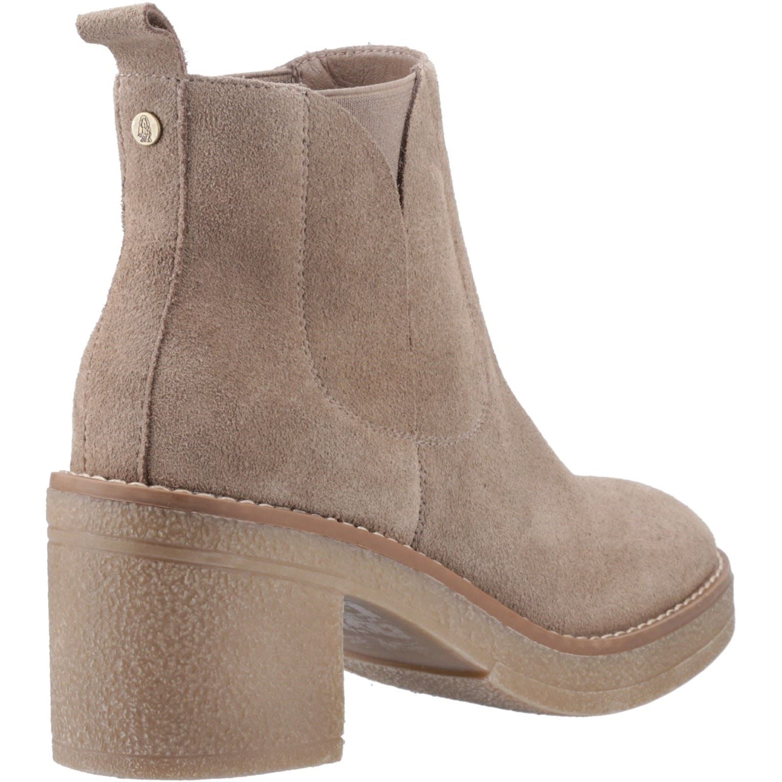 Hush Puppies Felicia Femmes Suédoises Bottines À Talons Chelsea Taupe