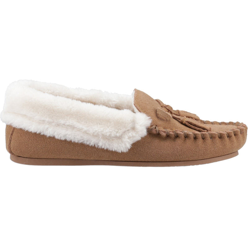 Hush Puppies Agnes Chaussons Pour Femmes En Daim Beige