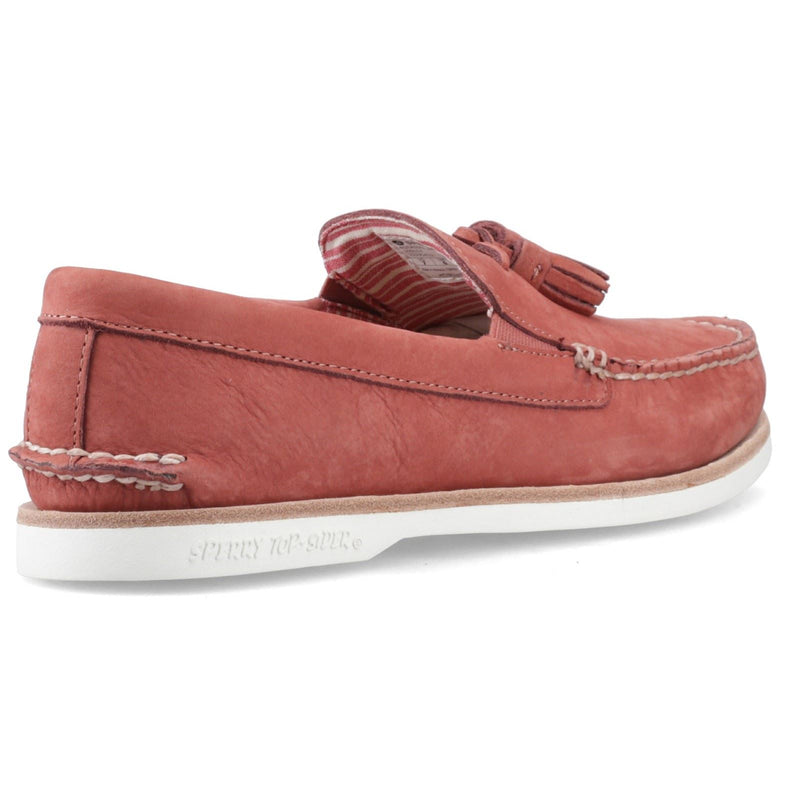 Sperry Authentic Original Chaussures Mocassins En Cuir Rouge Pour Homme