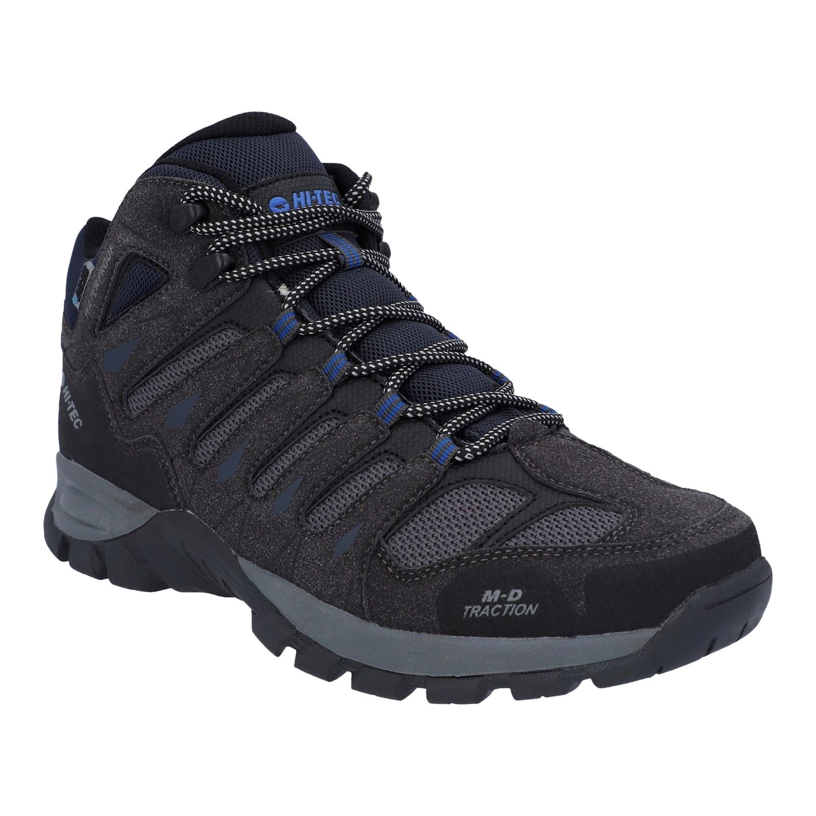 Hi-Tec Corzo Mid Bottes De Randonnée Pour Hommes En Polyuréthane Couleur Charbon/Marine