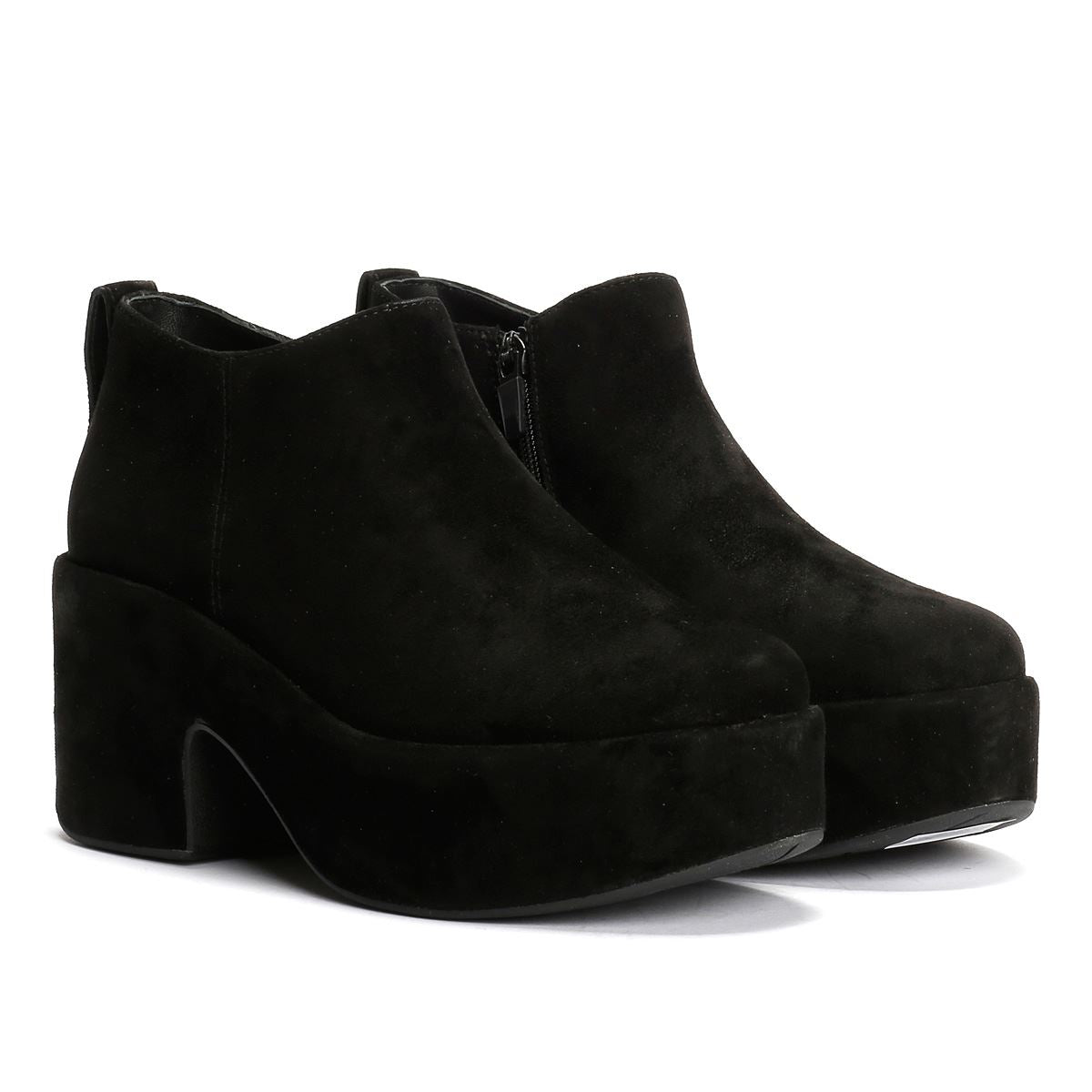 FitFlop Platfforms Heeled Short Bottes Noires Pour Femmes En Suède