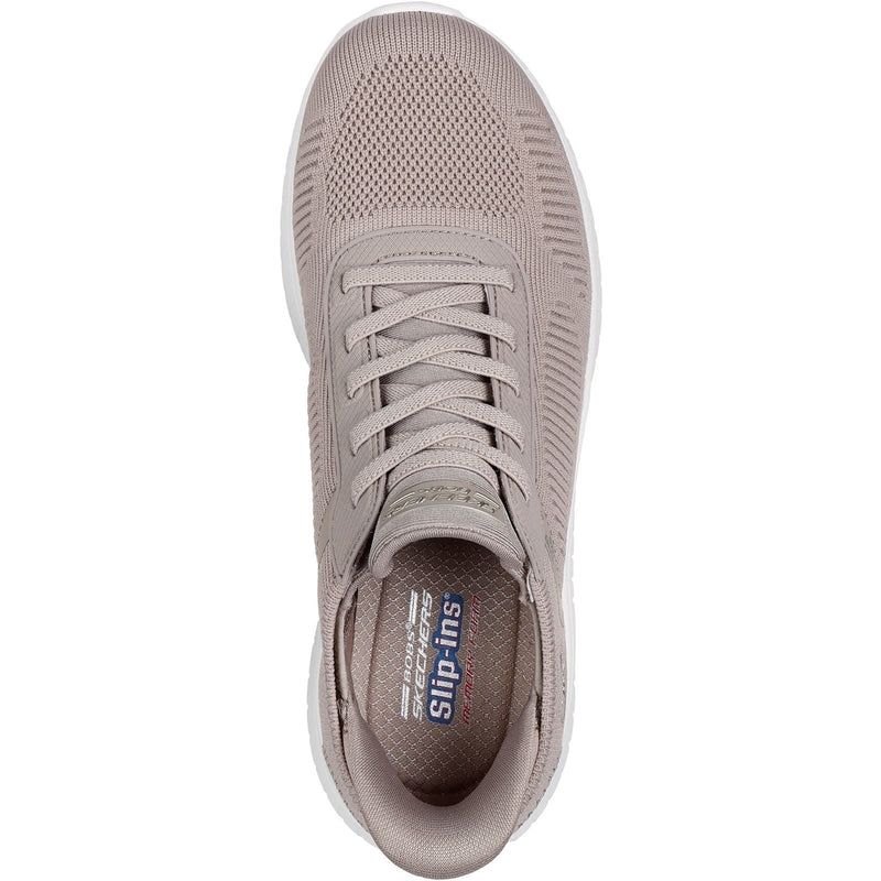 Skechers BOBS Sport Squad Chaos Baskets Pour Femmes En Textile Taupe