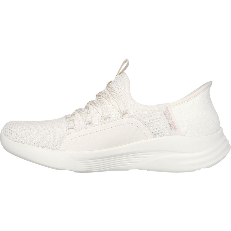 Skechers Relaxed Fit Sport Ballet Chic Chaussures De Sport Pour Femmes En Toile Blanc Cassé