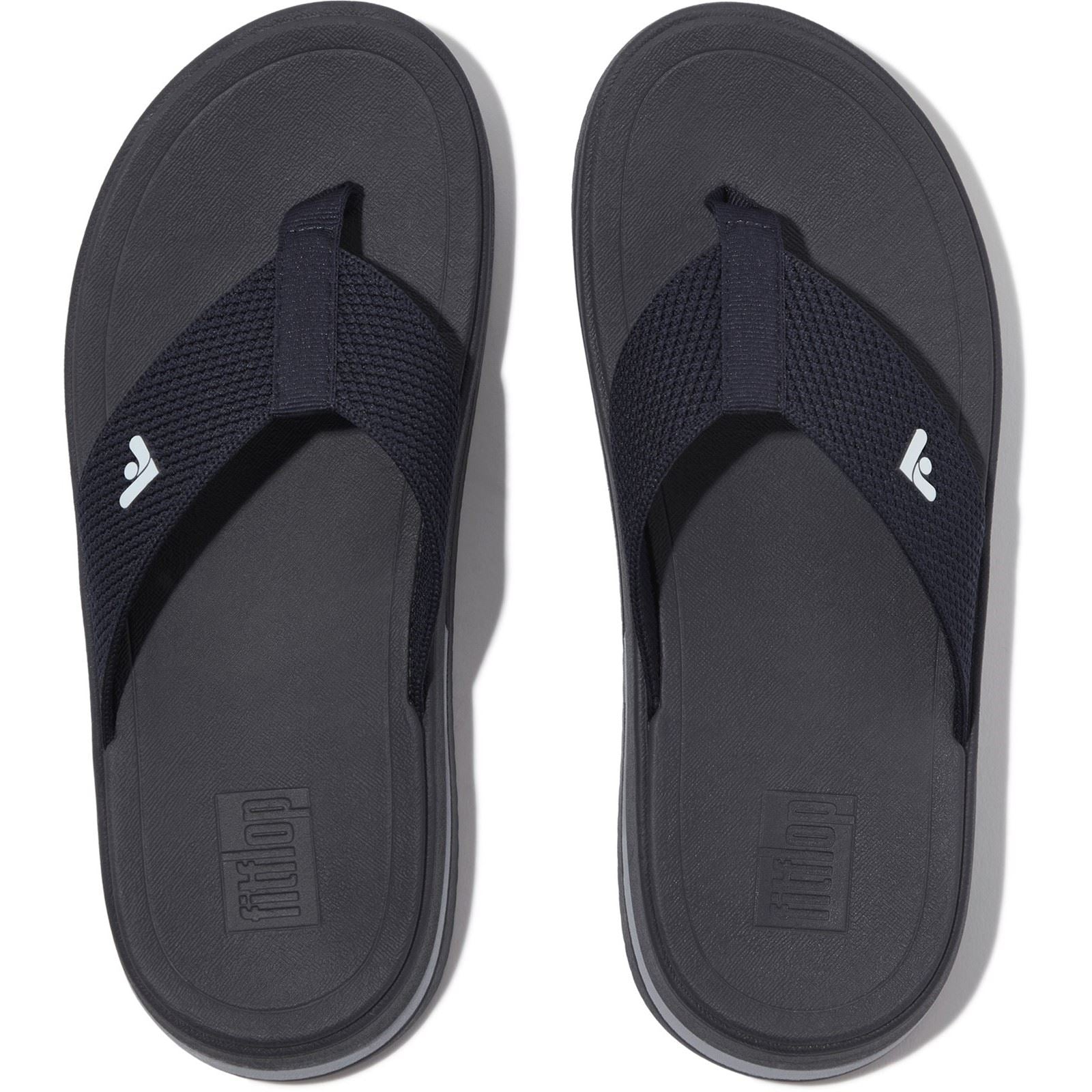 Fitflop Surff Two-tone Sandales Larges En Polyester Pour Femmes Couleur Bleu Marine Nuit