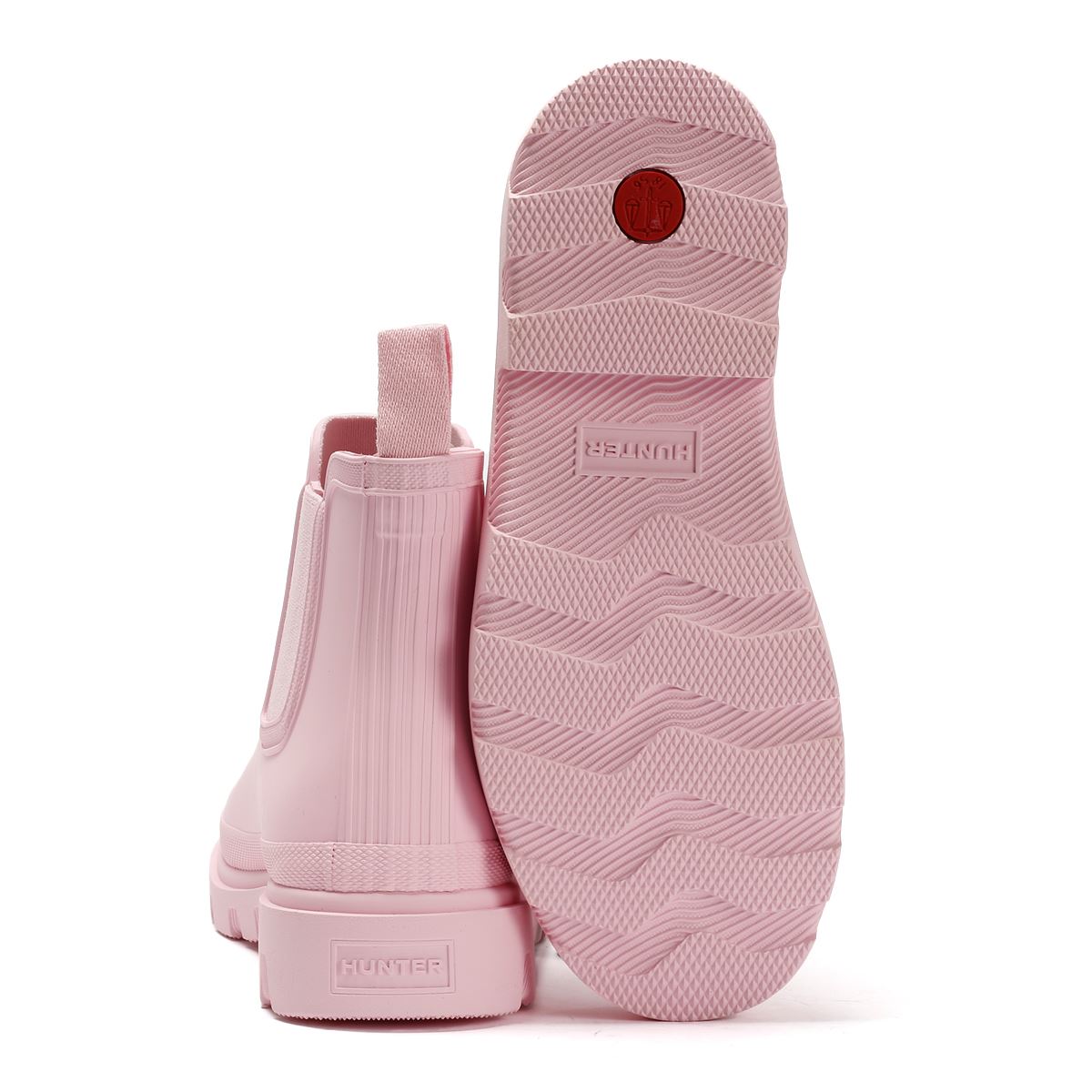 Hunter Downpour Chelsea Bottes De Pluie En Caoutchouc Pour Femmes Roses