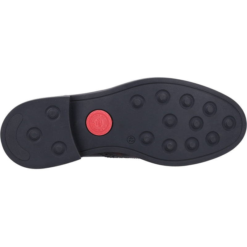 Base London Woburn Chaussures Richelieu Bordeaux Pour Hommes En Cuir