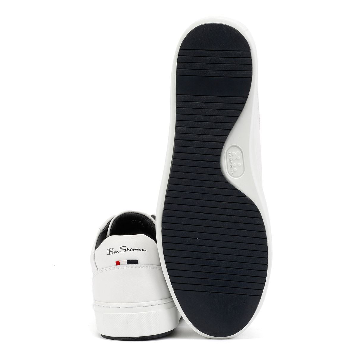 Ben Sherman Ace Cupsole Baskets Blanches En Cuir Pour Hommes