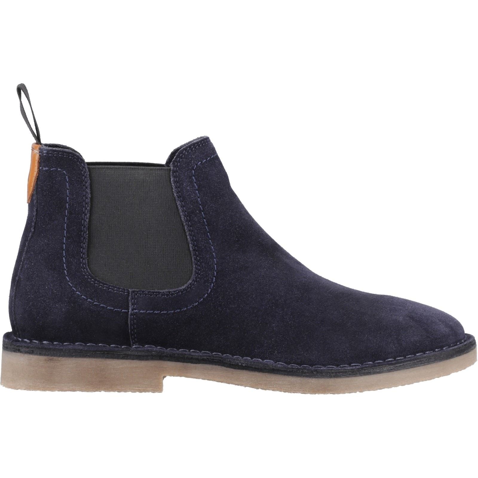 Hush Puppies Shaun Bottes Homme Bleu Marine En Suède