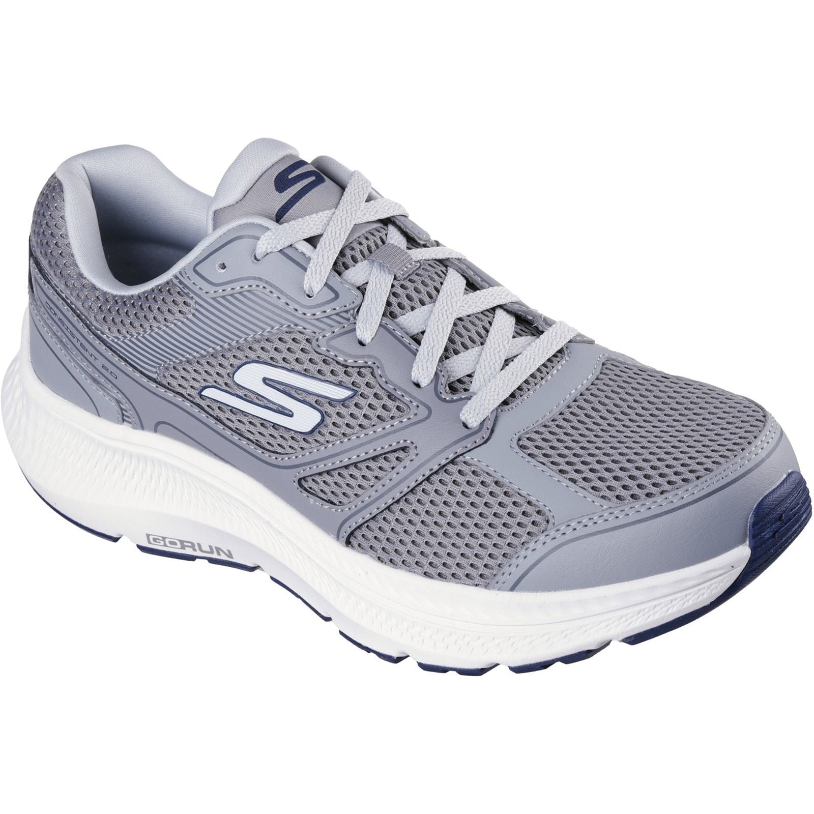 Skechers Go Run Consistent 2.0 Mapleton Baskets En Cuir Pour Hommes Grises