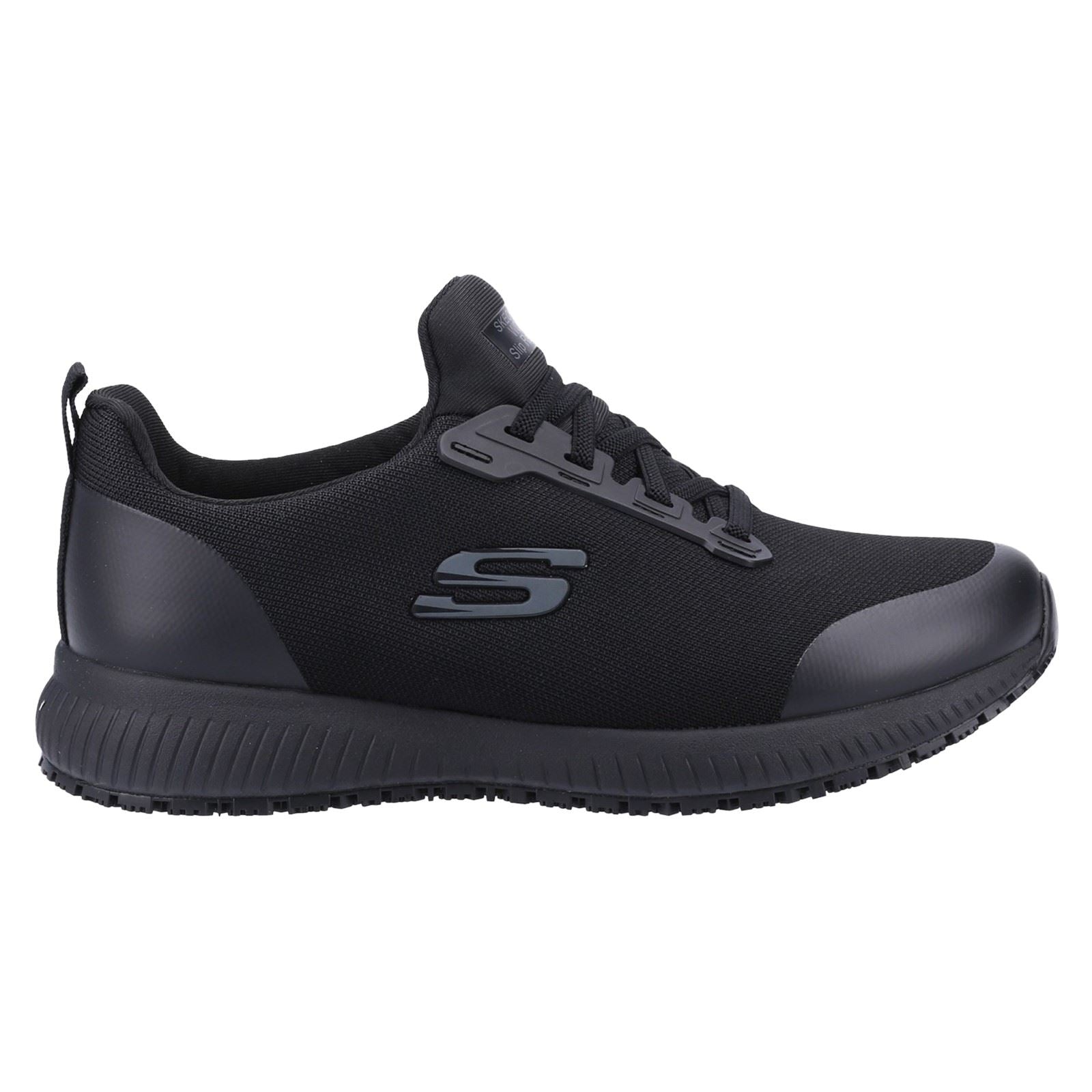 Skechers Workwear Squad Sr Wide Baskets De Sécurité Noires En Textile Pour Femmes