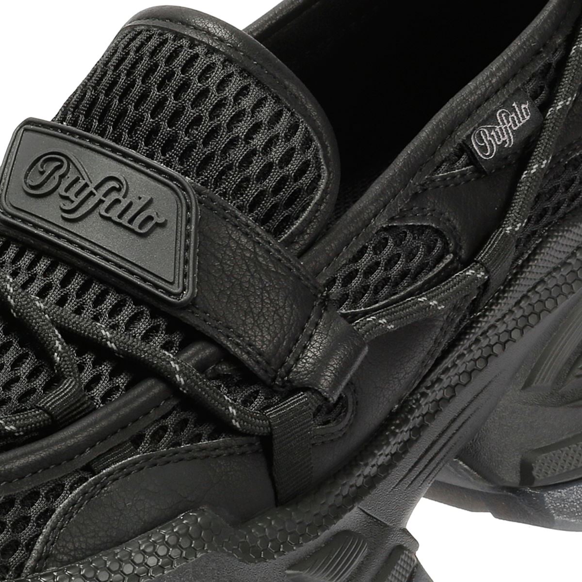 Buffalo Saturn TEC Mocassins Noirs Pour Femmes